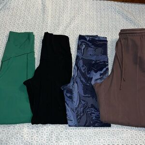 AERIE offline bundle of leggings and sweats MEDIUM comfy chill leggings pockets